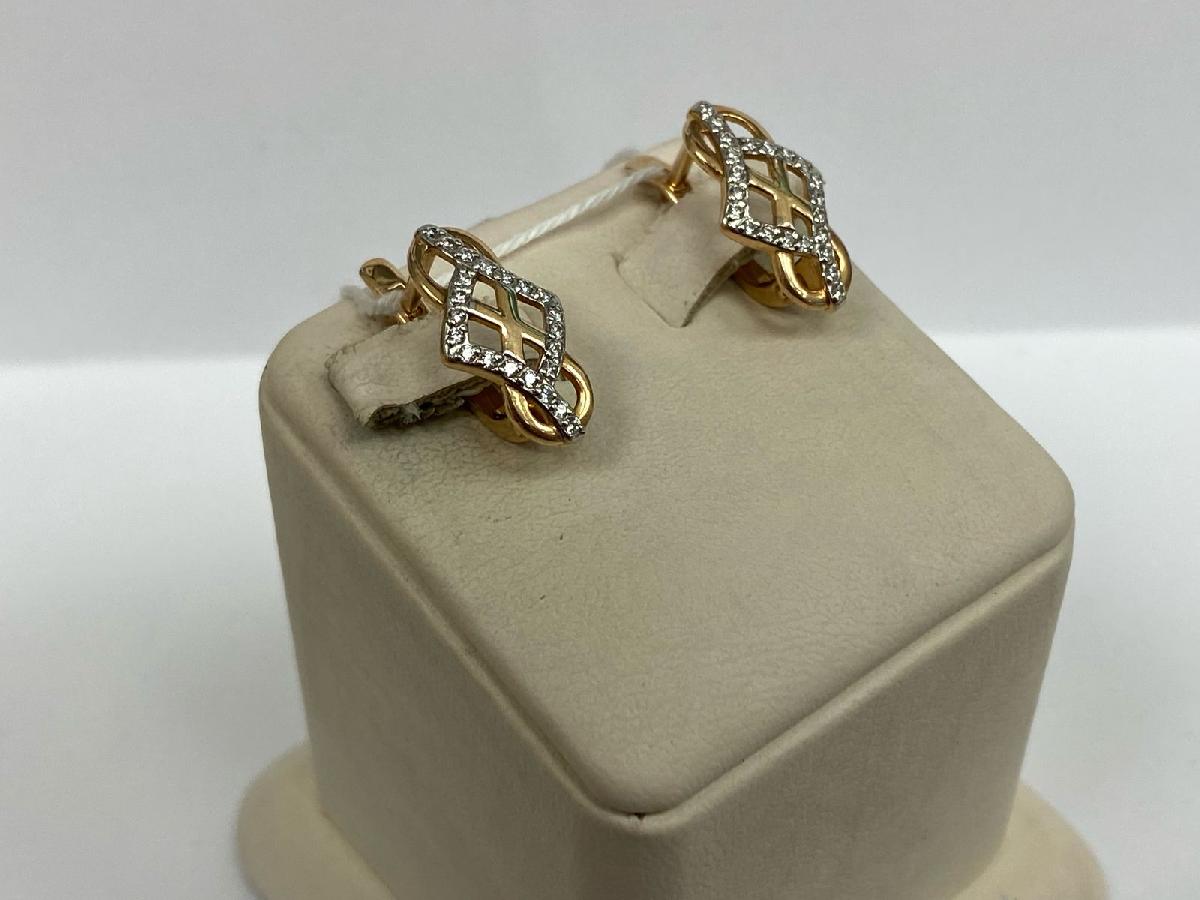 СКМИ585 СЕРЬГИ С КАМНЯМИ (Au 585)