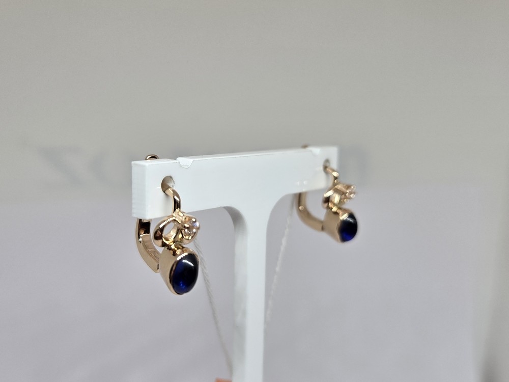 СКМИ585 СЕРЬГИ С КАМНЯМИ (Au 585)