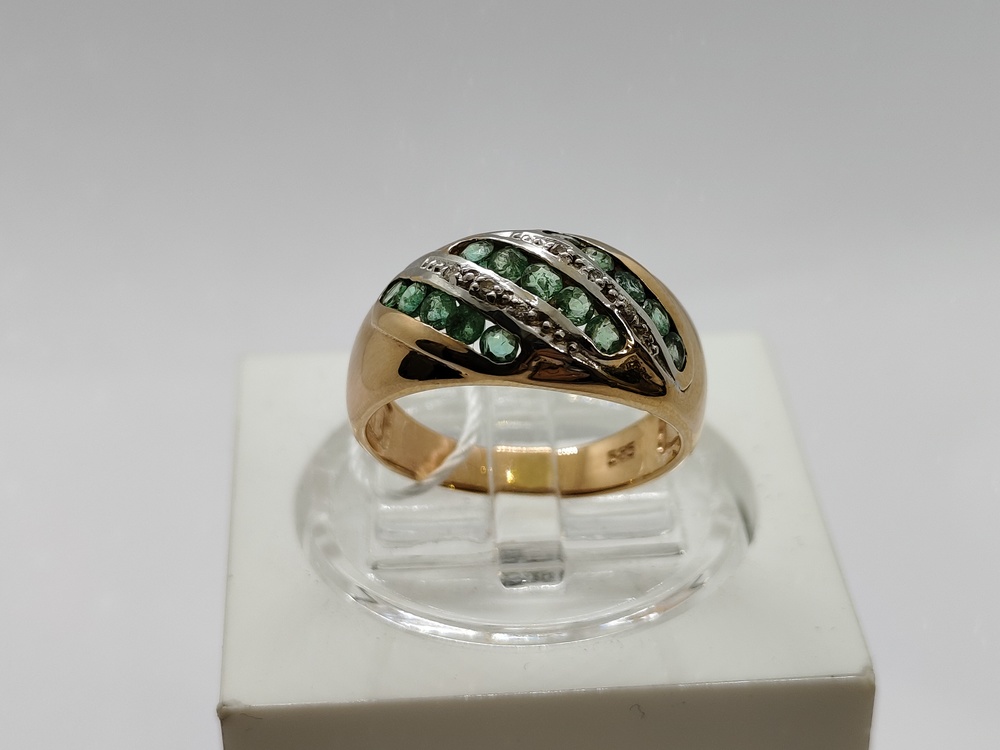 КОЛКМИ585 КОЛЬЦО С КАМНЯМИ (Au 585)