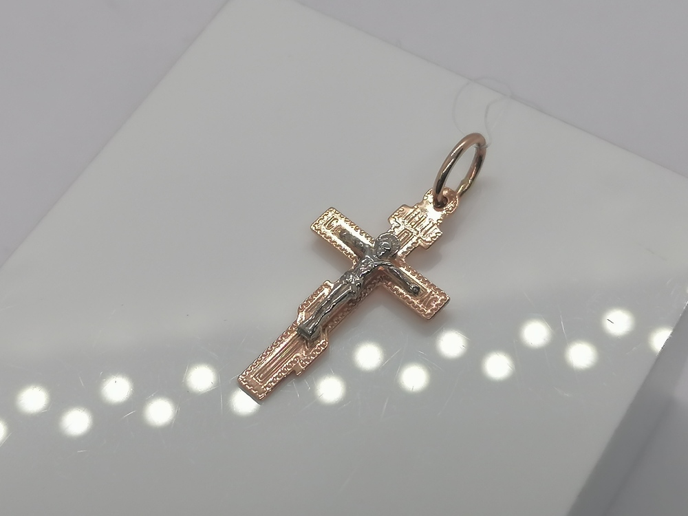 ПОДВЕСКА КРЕСТ без камня (Au 585)