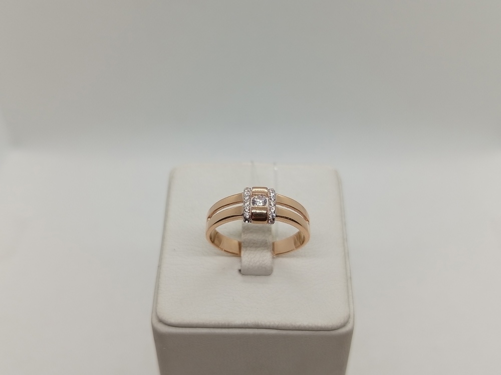 КОЛЬЦО С КАМНЯМИ (Au 585)