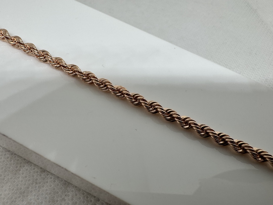 БРАСЛЕТ ПУСТОТЕЛЫЙ Веревка (Au 585)