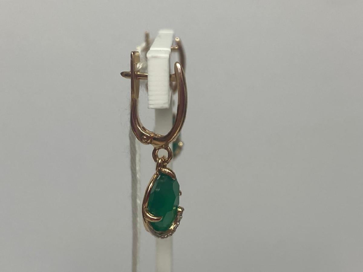 СКМИ585 СЕРЬГИ С КАМНЯМИ (Au 585)