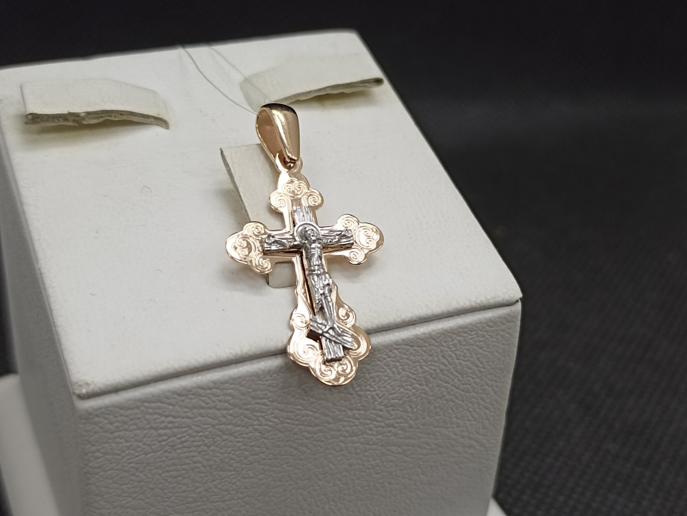 ПОДВЕСКА КРЕСТ без камня (Au 585)