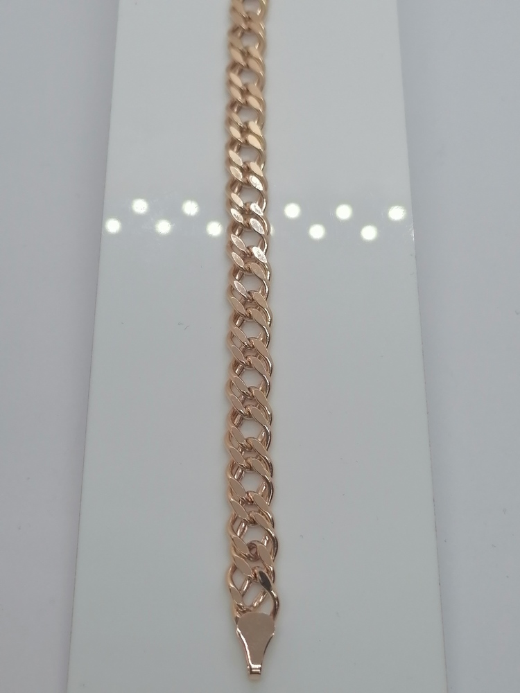 7120154П-18 БРАСЛЕТ ПУСТОТЕЛЫЙ Ромб двойной (Au 585)