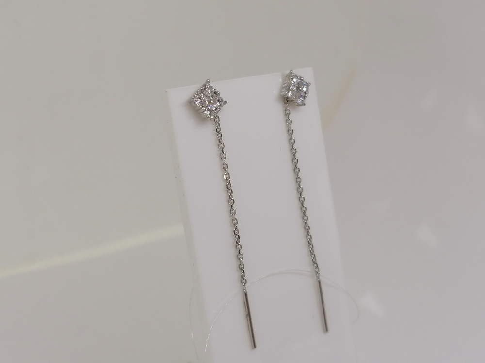 СЕРЬГИ ПРОДЕВКИ с камнями (Au 585)