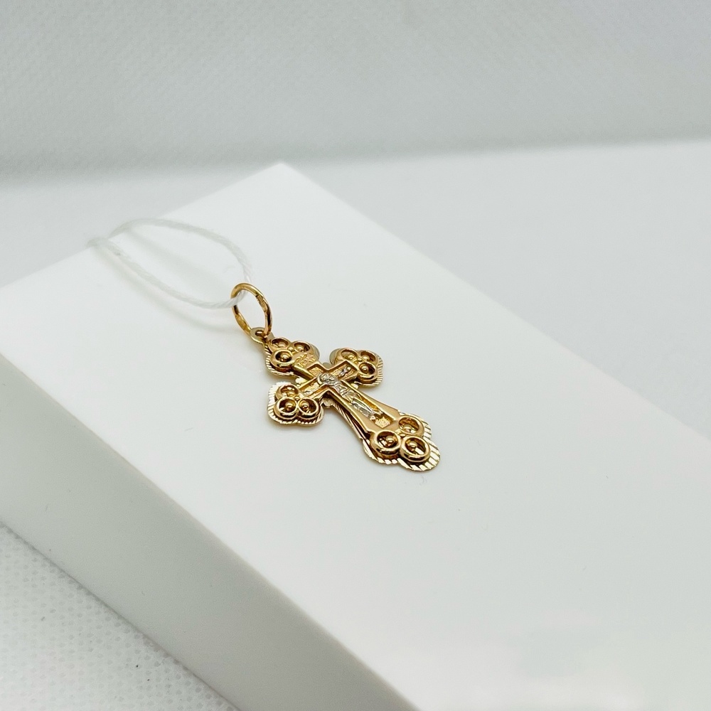 ПОДКБК585 ПОДВЕСКА КРЕСТ БЕЗ КАМНЯ (Au 585)