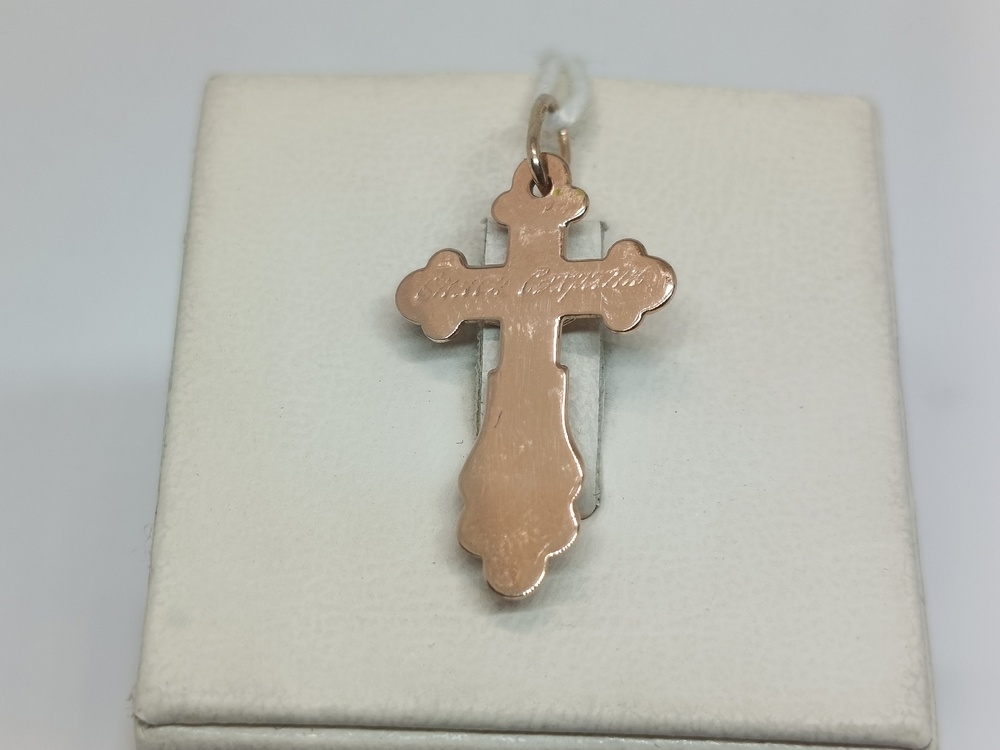 ПОДКБК585 ПОДВЕСКА КРЕСТ БЕЗ КАМНЯ (Au 585)