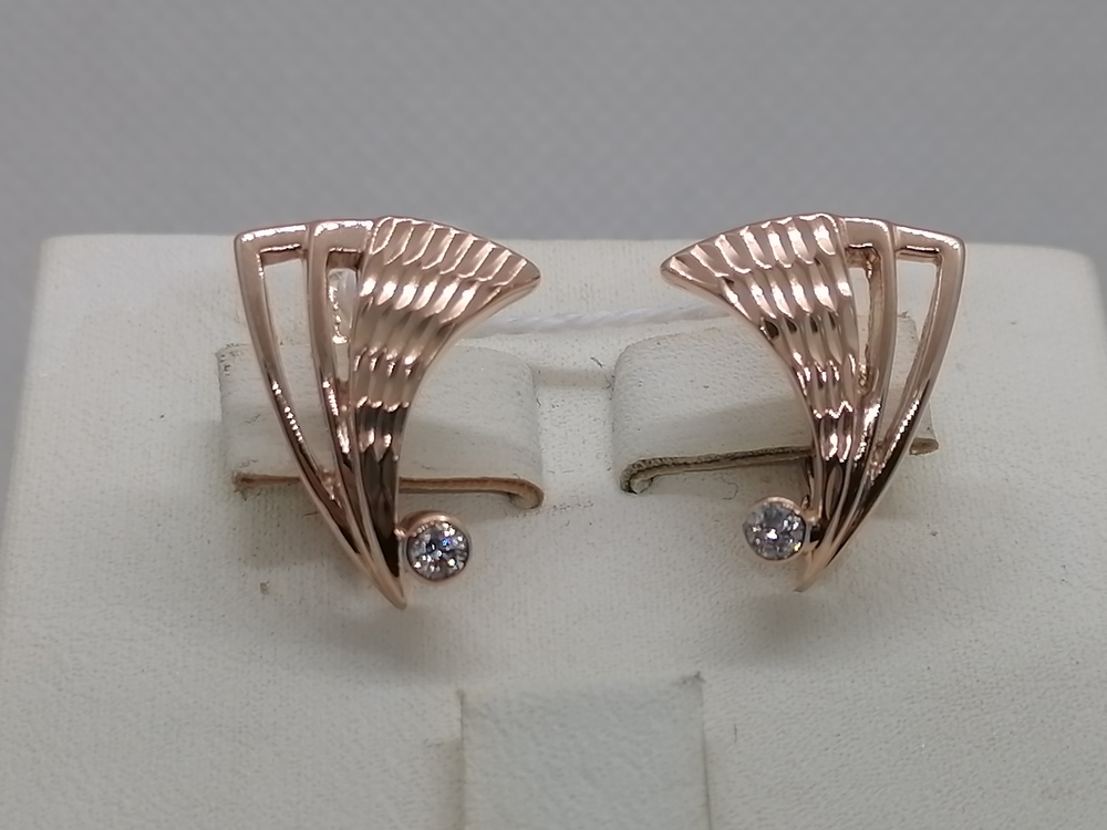 СЕРЬГИ С КАМНЕМ (Au 585)