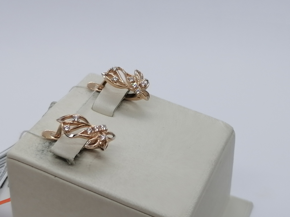 СКМИ585 СЕРЬГИ С КАМНЯМИ (Au 585)