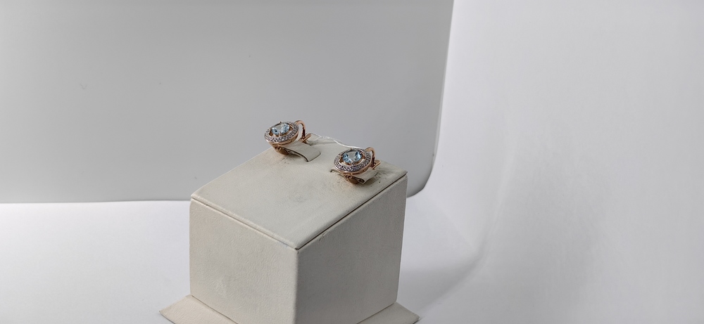 СКМИ585 СЕРЬГИ С КАМНЯМИ (Au 585)