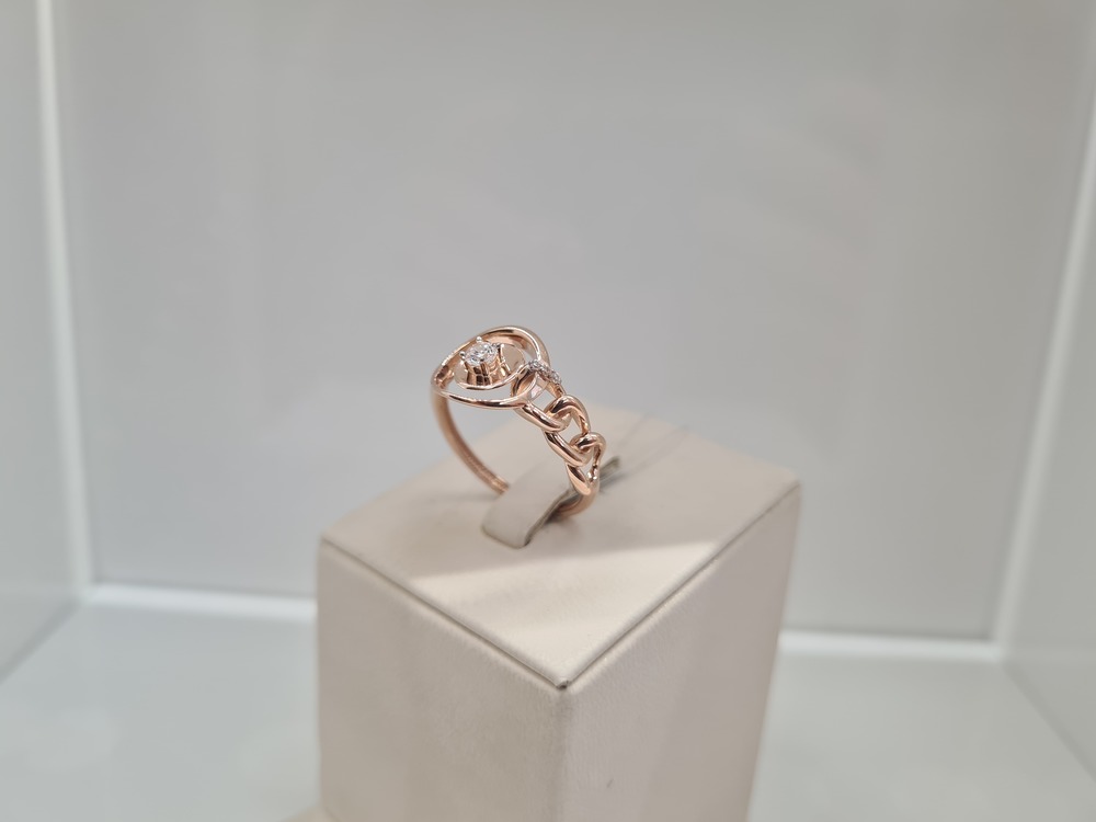 КОЛЬЦО С КАМНЯМИ (Au 585)