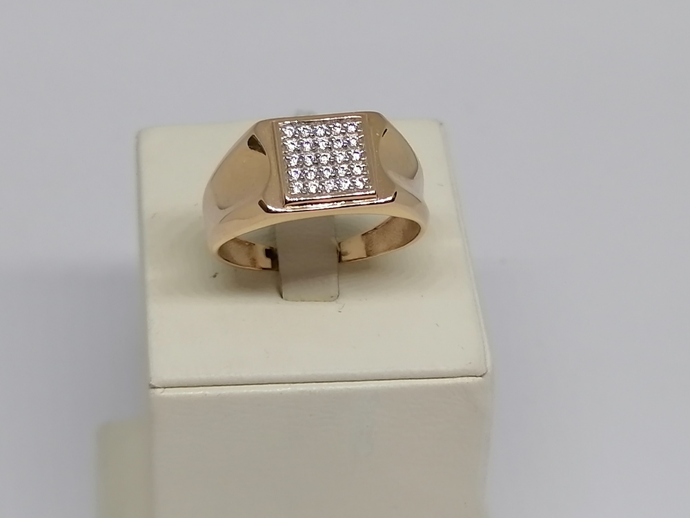 ПЕЧАТКА С КАМНЯМИ (Au 585)