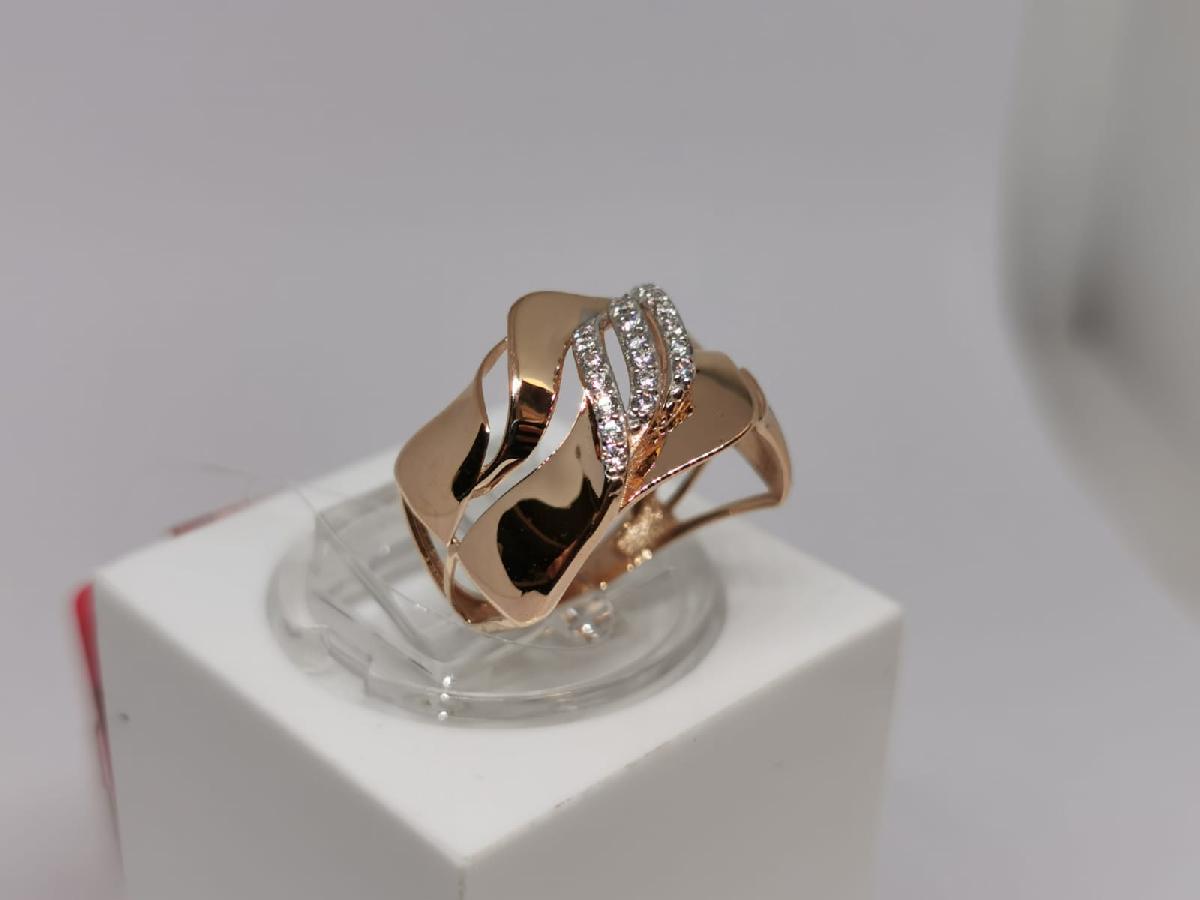 КОЛЬЦО С КАМНЯМИ (Au 585)