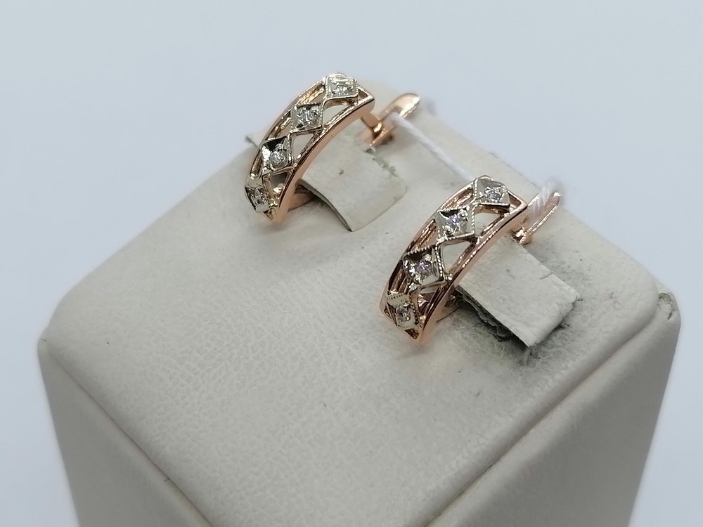 СКМИ585 СЕРЬГИ С КАМНЯМИ (Au 585)