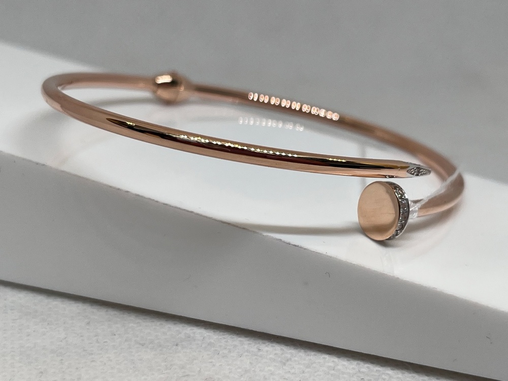 БРАСЛЕТ ЖЕСТКИЙ с камнями (Au 585)