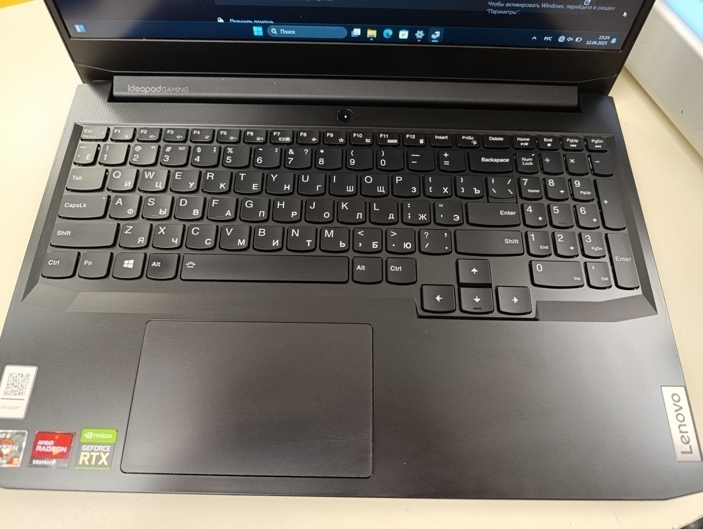 Ноутбук Lenovo ideapad gaming 3 15ach6; Ryzen 5 5600H, GeForce RTX 3050, 16 Гб, 256 Гб, Нет