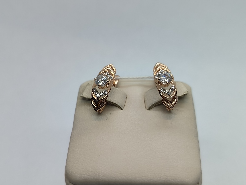 СКМИ585 СЕРЬГИ С КАМНЯМИ (Au 585)