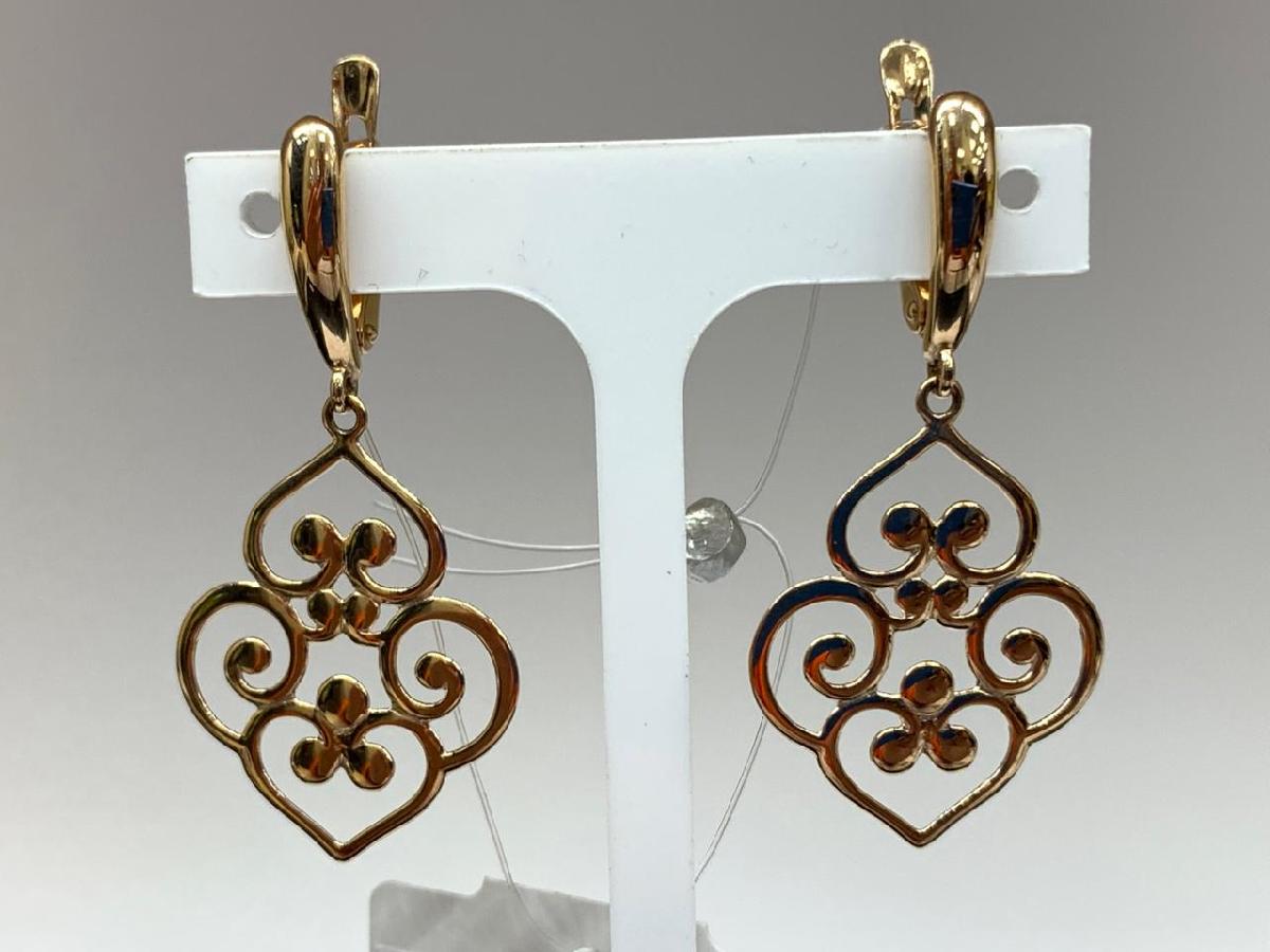 СЕРЬГИ БЕЗ КАМНЯ (Au 585)