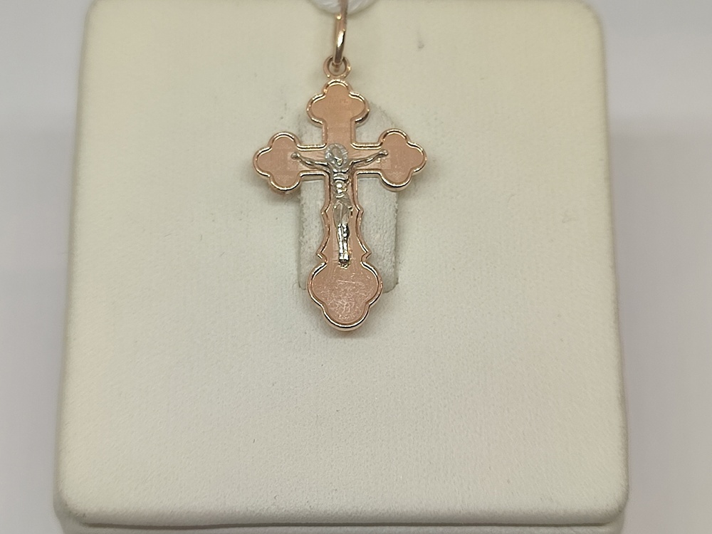 ПОДКБК585 ПОДВЕСКА КРЕСТ БЕЗ КАМНЯ (Au 585)