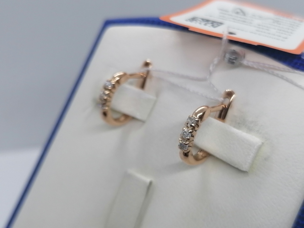 СЕРЬГИ С КАМНЯМИ (Au 585)