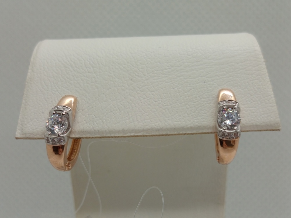 1202216 СЕРЬГИ С КАМНЯМИ (Au 585)