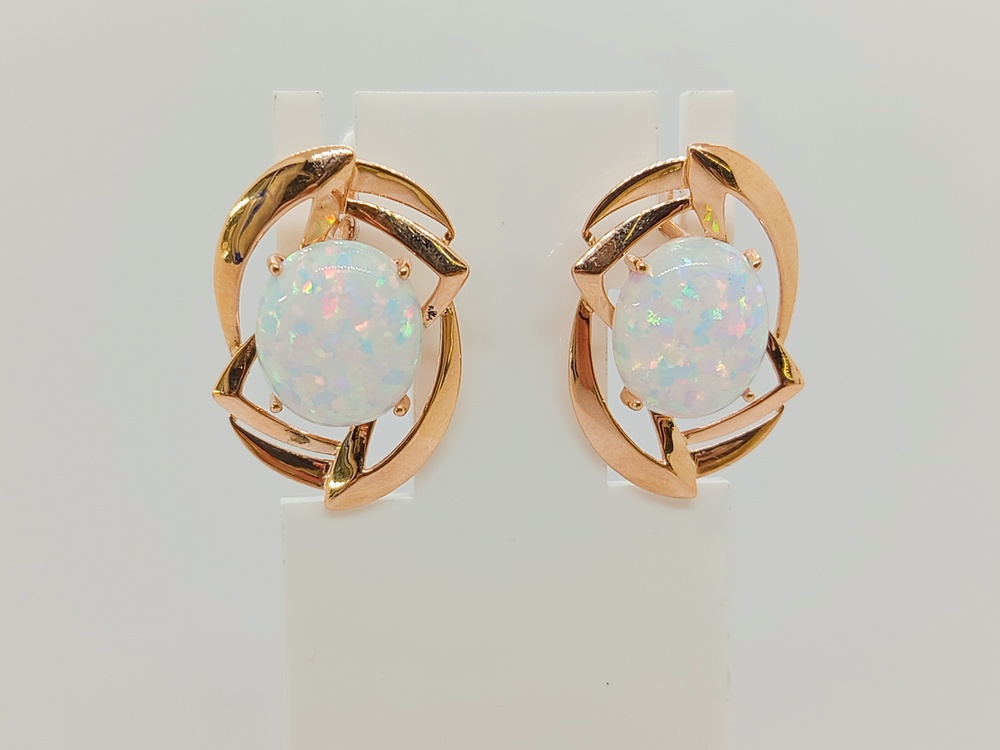 СКМ585 СЕРЬГИ С КАМНЕМ (Au 585)