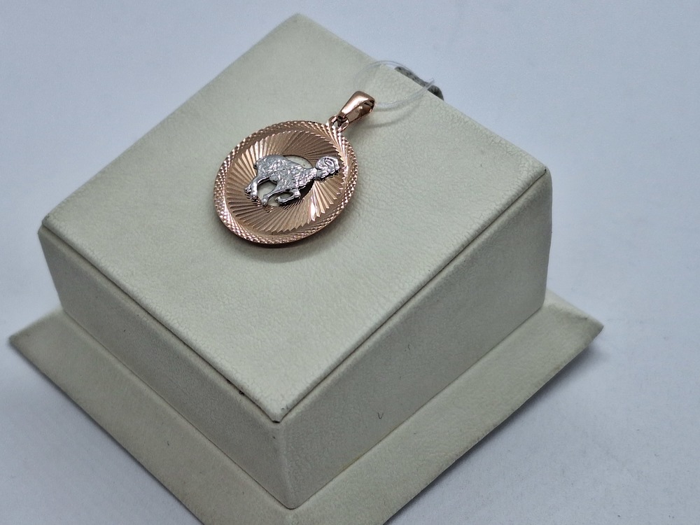 032325 ПОДВЕСКА ЗНАК ЗОДИАКА ОВЕН (Au 585)