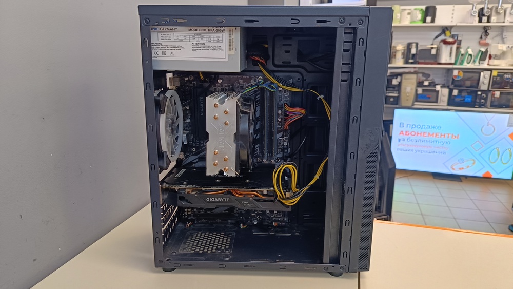 Системный блок GIGABYTE; Core i7-8700, Radeon RX 480, 16 Гб, 512 GB, Нет