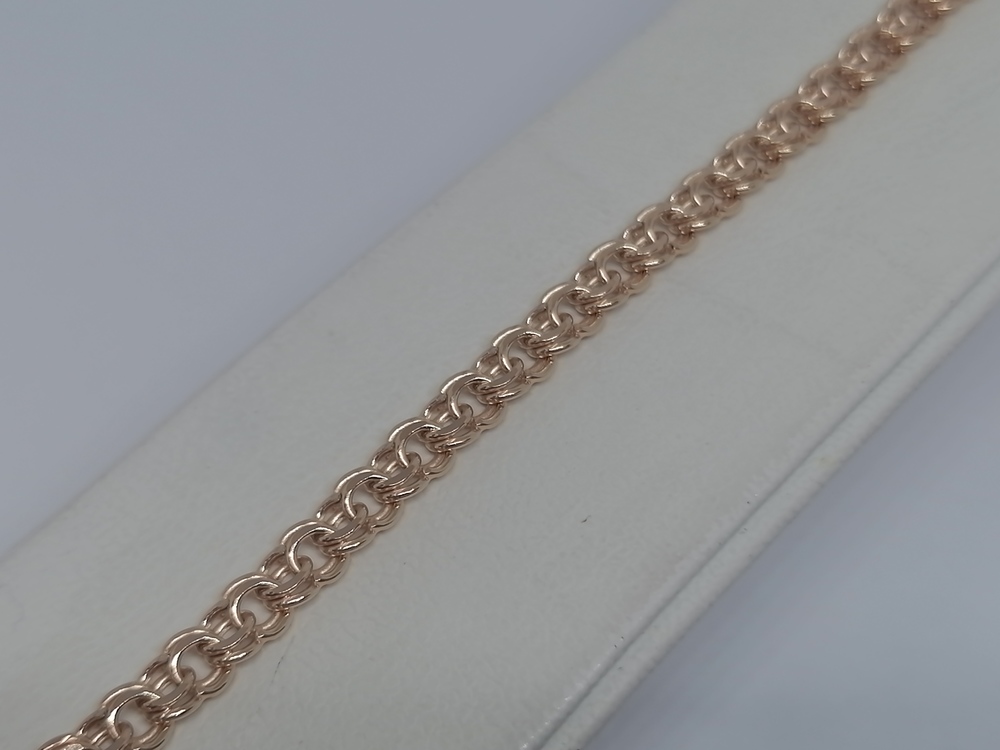 7060200П-16 БРАСЛЕТ ПУСТОТЕЛЫЙ Бисмарк (Au 585)