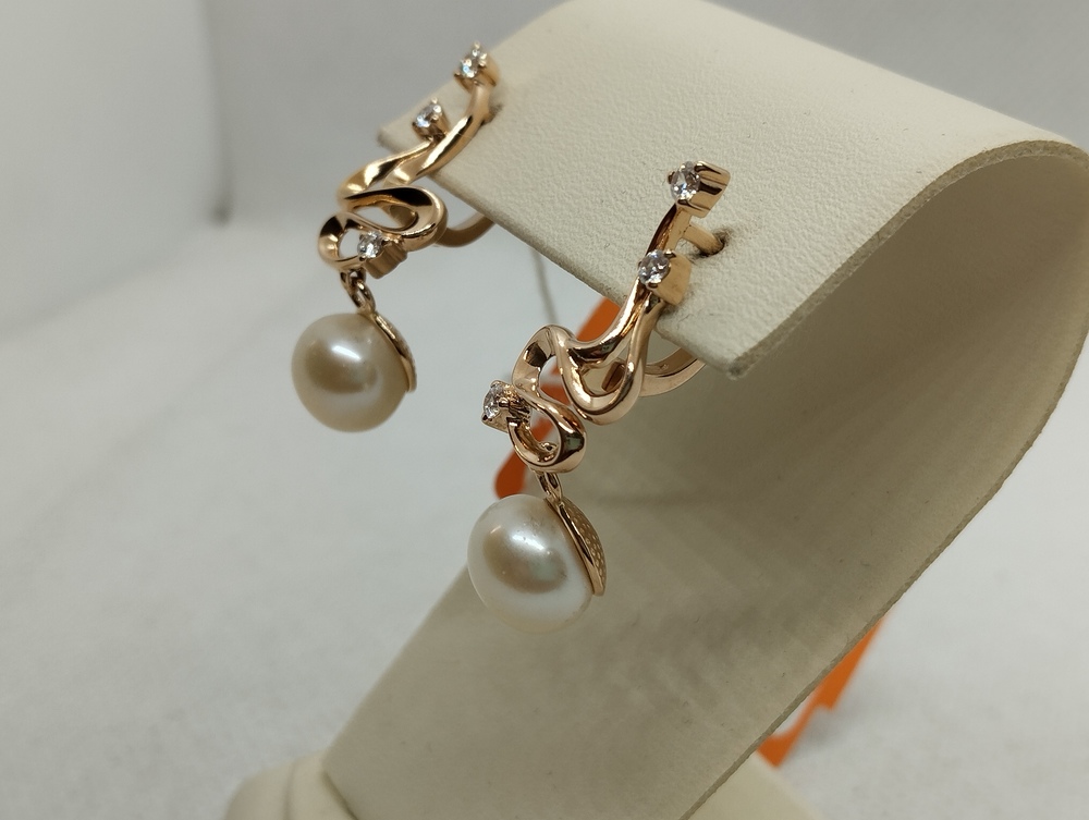 СКМИ585 СЕРЬГИ С КАМНЯМИ (Au 585)