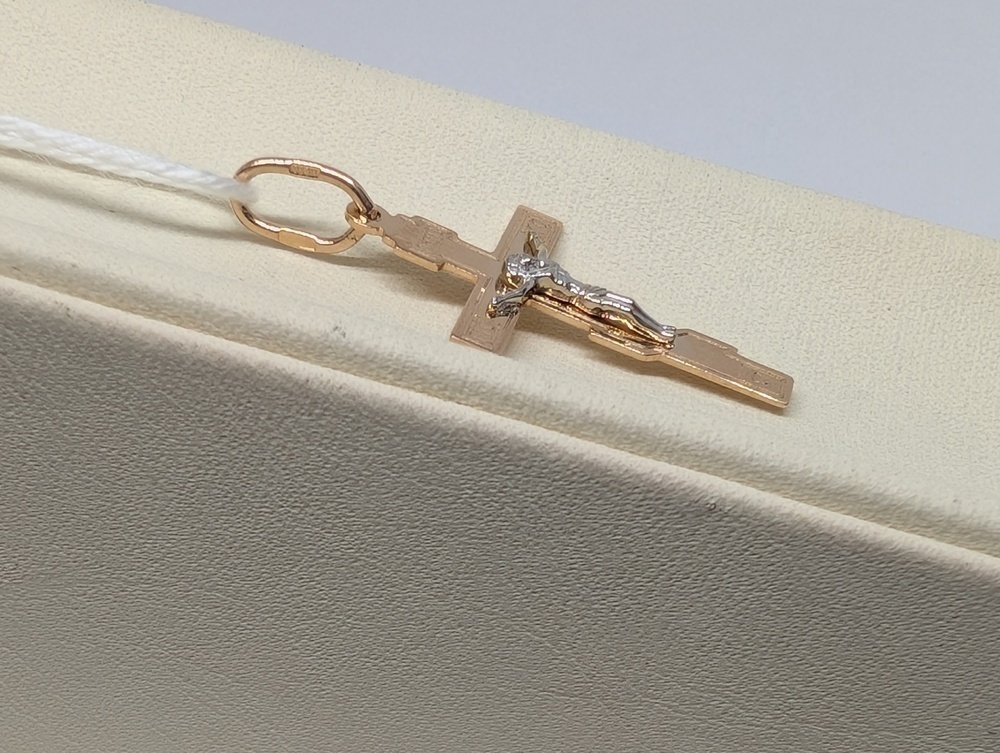 ПОДВЕСКА КРЕСТ БЕЗ КАМНЯ (Au 585)