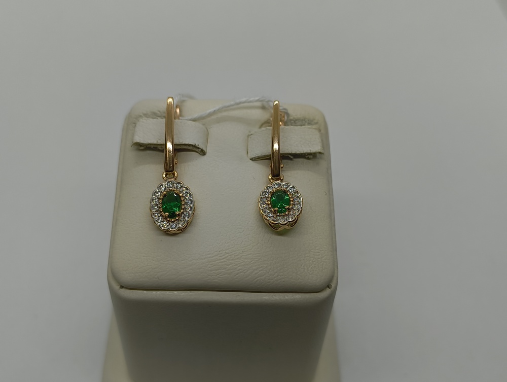 СКМИ585 СЕРЬГИ С КАМНЯМИ (Au 585)