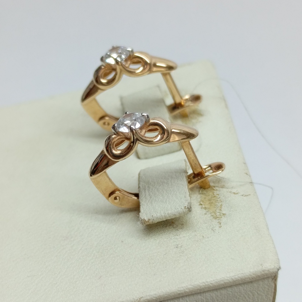 СЕРЬГИ С КАМНЕМ (Au 585)