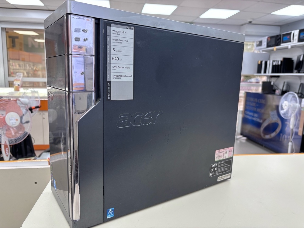 Системный блок Acer; Core i7-860, GeForce GT 520, 8 Гб, 120 Гб, 1 Tb