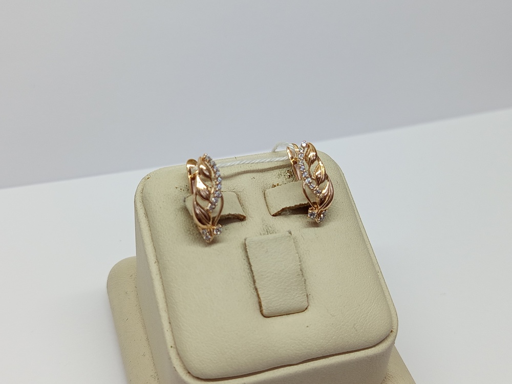 СКМИ585 СЕРЬГИ С КАМНЯМИ (Au 585)