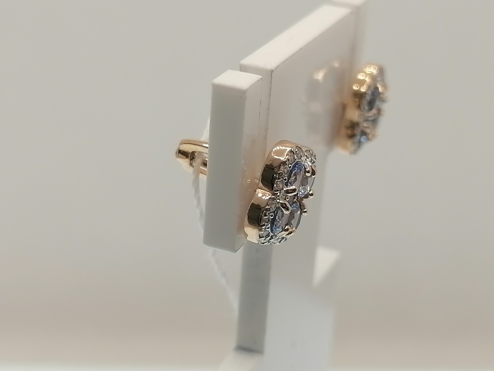 СЕРЬГИ ПУСЕТЫ с камнями (Au 585)