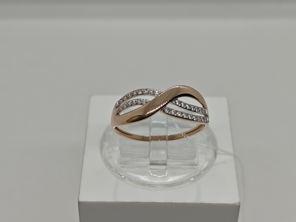 КОЛЬЦО С КАМНЯМИ (Au 585)