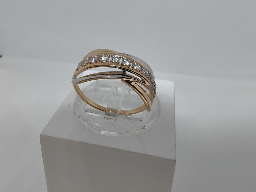 КОЛЬЦО С КАМНЯМИ (Au 585)