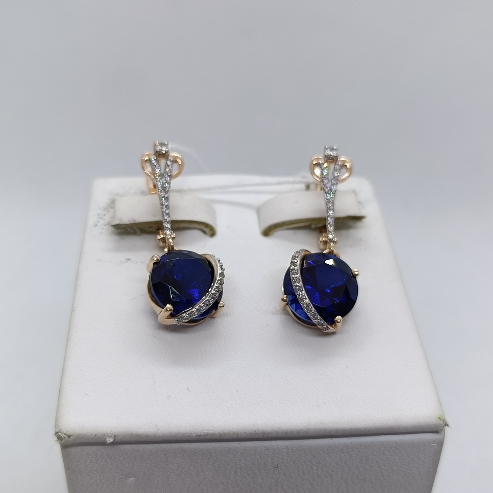 СЕРЬГИ С КАМНЯМИ (Au 585)