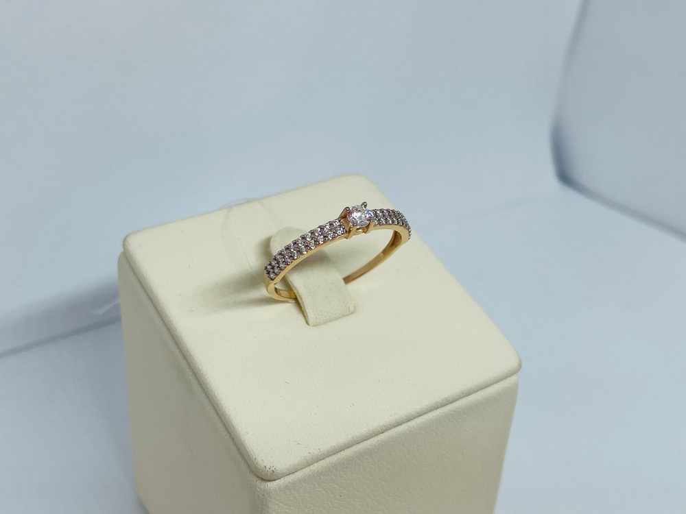 КОЛЬЦО С КАМНЯМИ (Au 585)