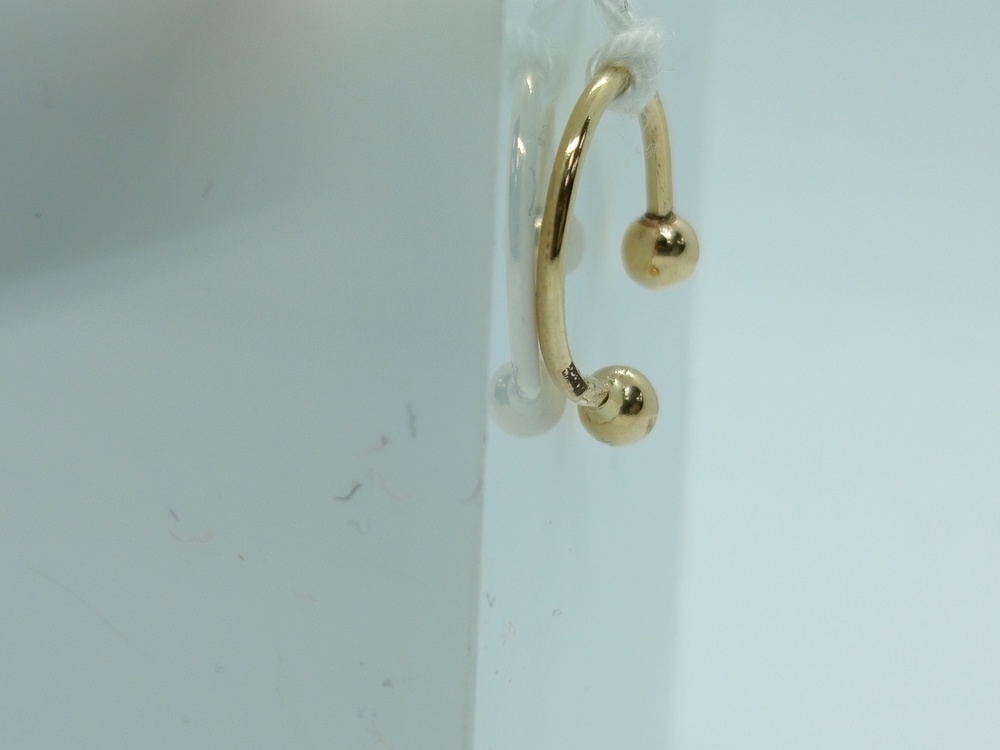 ПИРСИНГ В БРОВЬ БЕЗ КАМНЯ (Au 585)