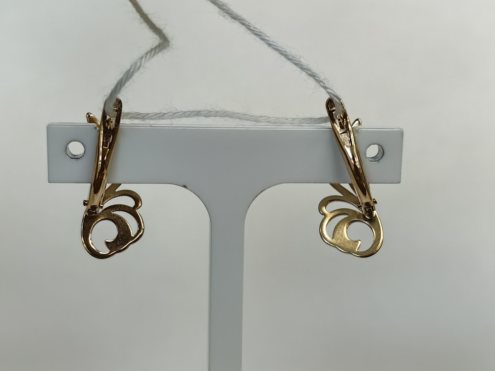 СЕРЬГИ БЕЗ КАМНЯ (Au 585)