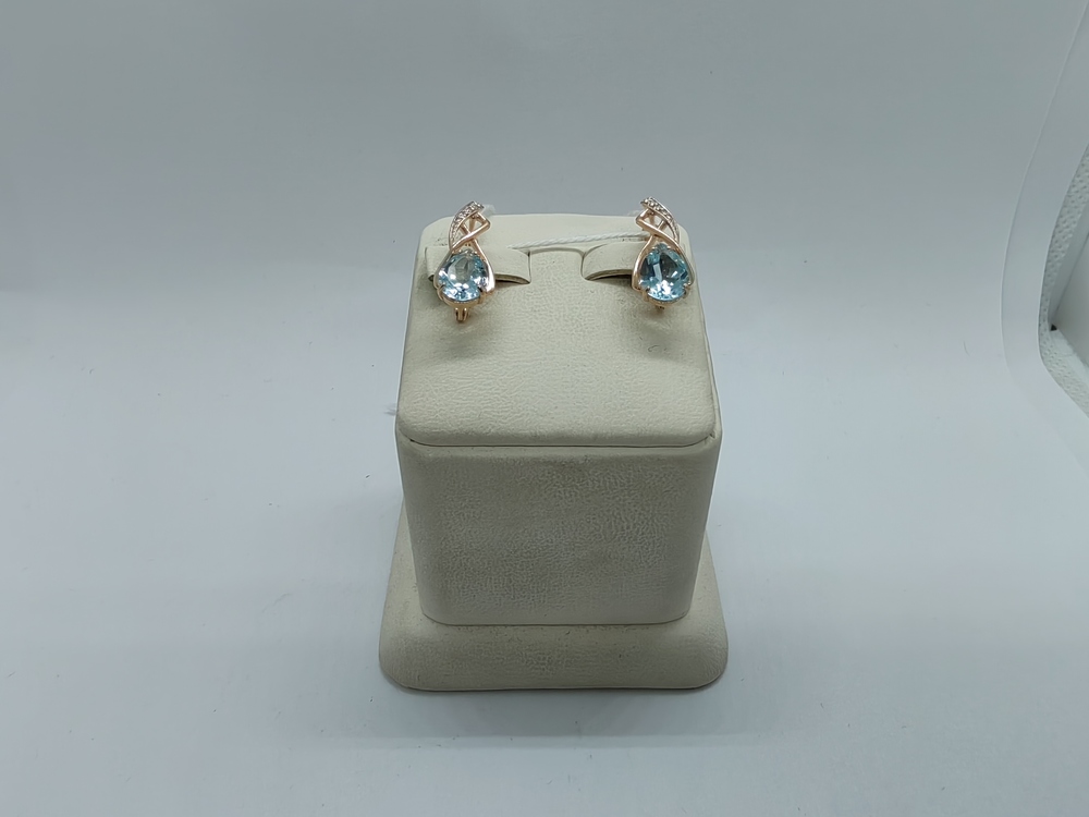 СКМИ585 СЕРЬГИ С КАМНЯМИ (Au 585)