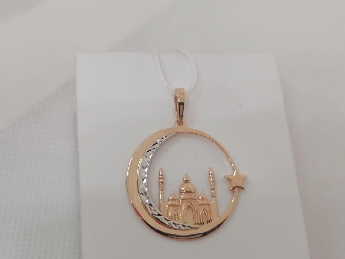 ПОДВЕСКА МЕЧЕТЬ БЕЗ КАМНЯ (Au 585)
