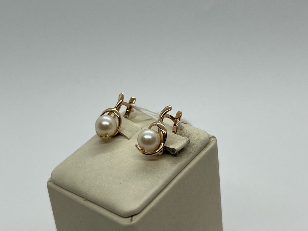 СКМ585 СЕРЬГИ С КАМНЕМ (Au 585)