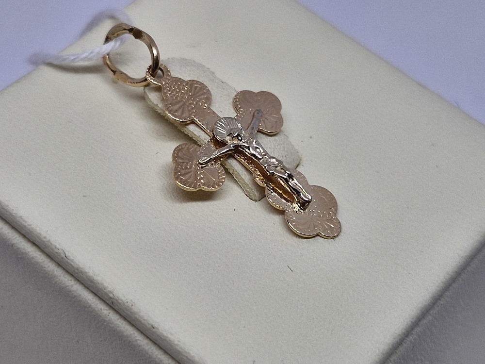 ПОДКБК585 ПОДВЕСКА КРЕСТ БЕЗ КАМНЯ (Au 585)