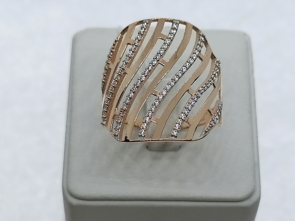 12922 КОЛЬЦО С КАМНЯМИ (Au 585)