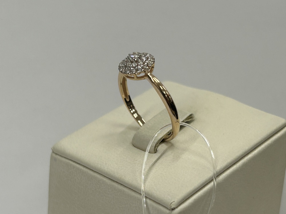 КОЛЬЦО С КАМНЯМИ (Au 585)