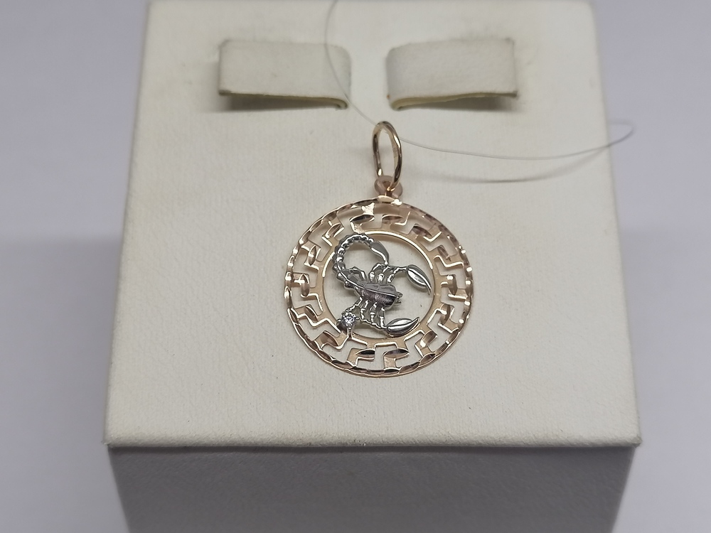 П1427110 ПОДВЕСКА ЗНАК ЗОДИАКА СКОРПИОН (Au 585)